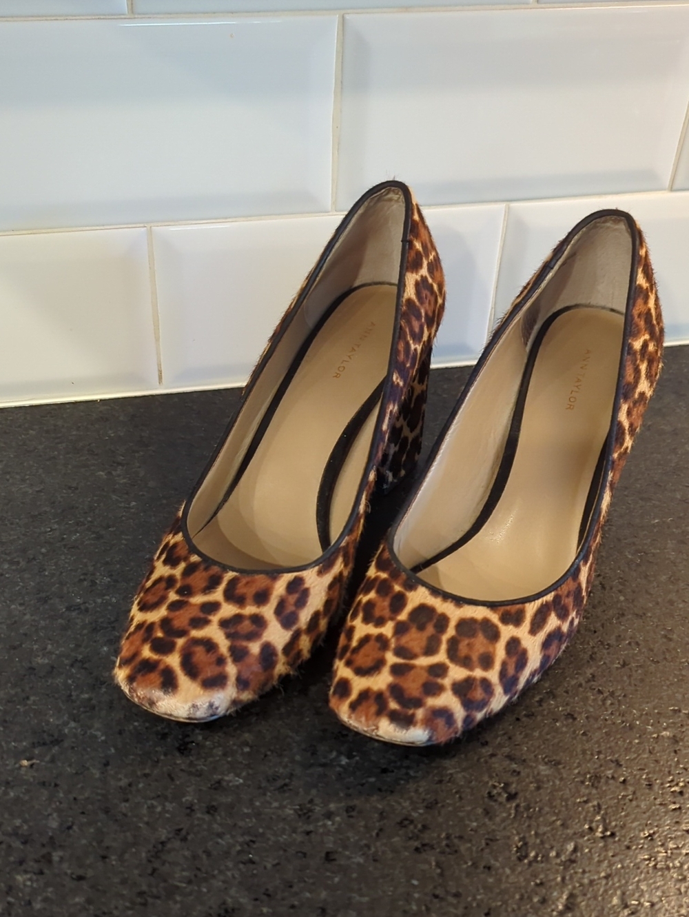 Leopard Print Women's Pumps - Brown